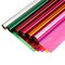 6 Roll Clear Colored Cellophane Wrap Roll for Gift Wrapping, 6 Colors, 17" x 10'
